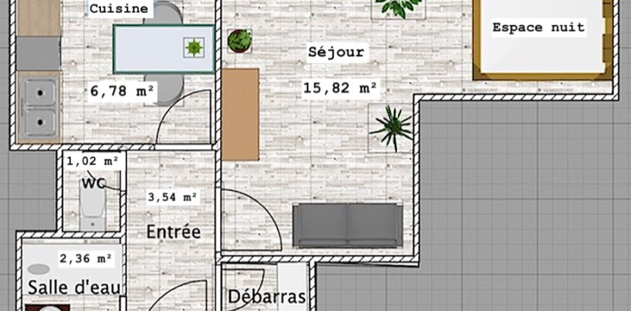 Nantes, T1 avec Garage